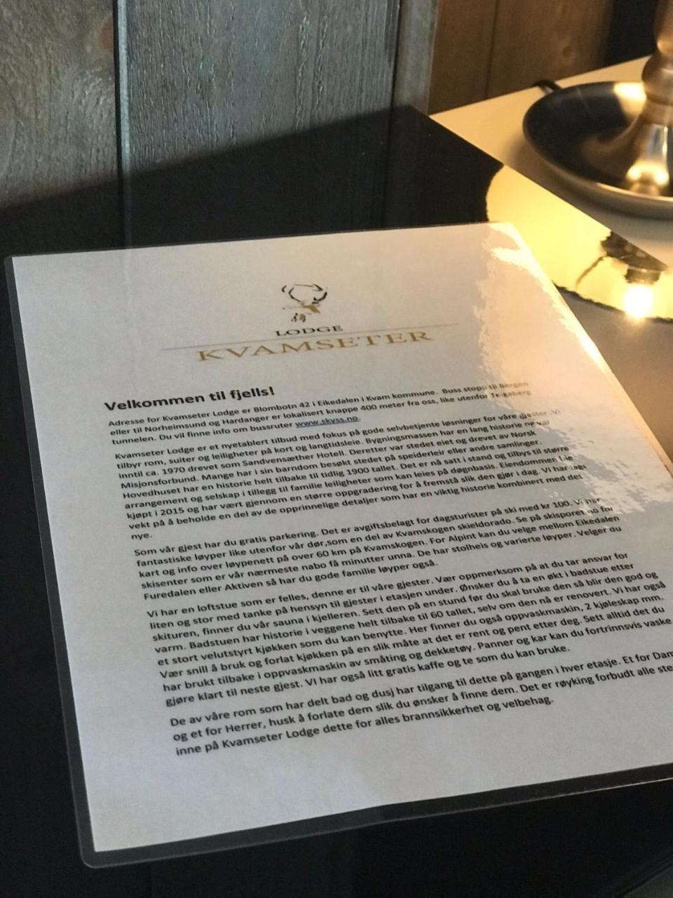 Kvamseter Lodge Eikedalen Bagian luar foto